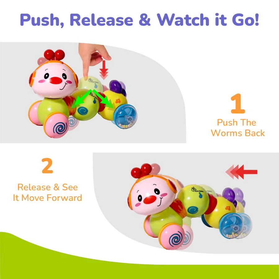 Orapple Wiggle Colorful Musical Push Toy for Kids - Image 3