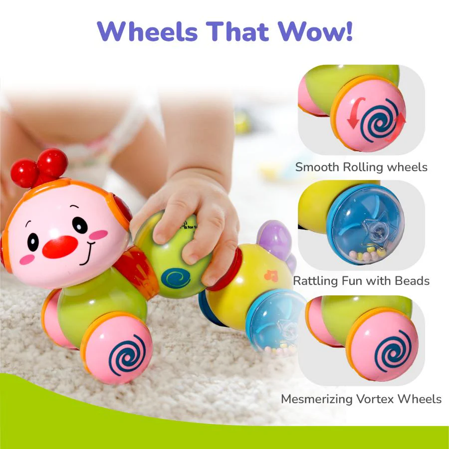 Orapple Wiggle Colorful Musical Push Toy for Kids - Image 5