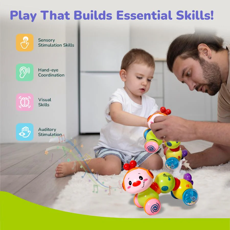 Orapple Wiggle Colorful Musical Push Toy for Kids - Image 7