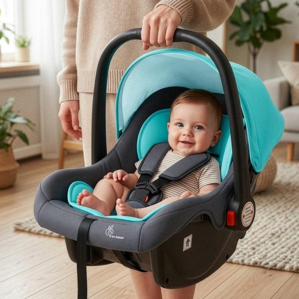 Picaboo 4 In 1 Multipurpose Baby Carry Cot With Personalized Name Tag - Blue Grey