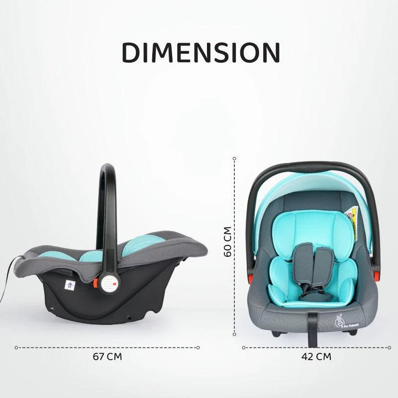 Picaboo 4 In 1 Multipurpose Baby Carry Cot With Personalized Name Tag - Blue Grey - Image 7