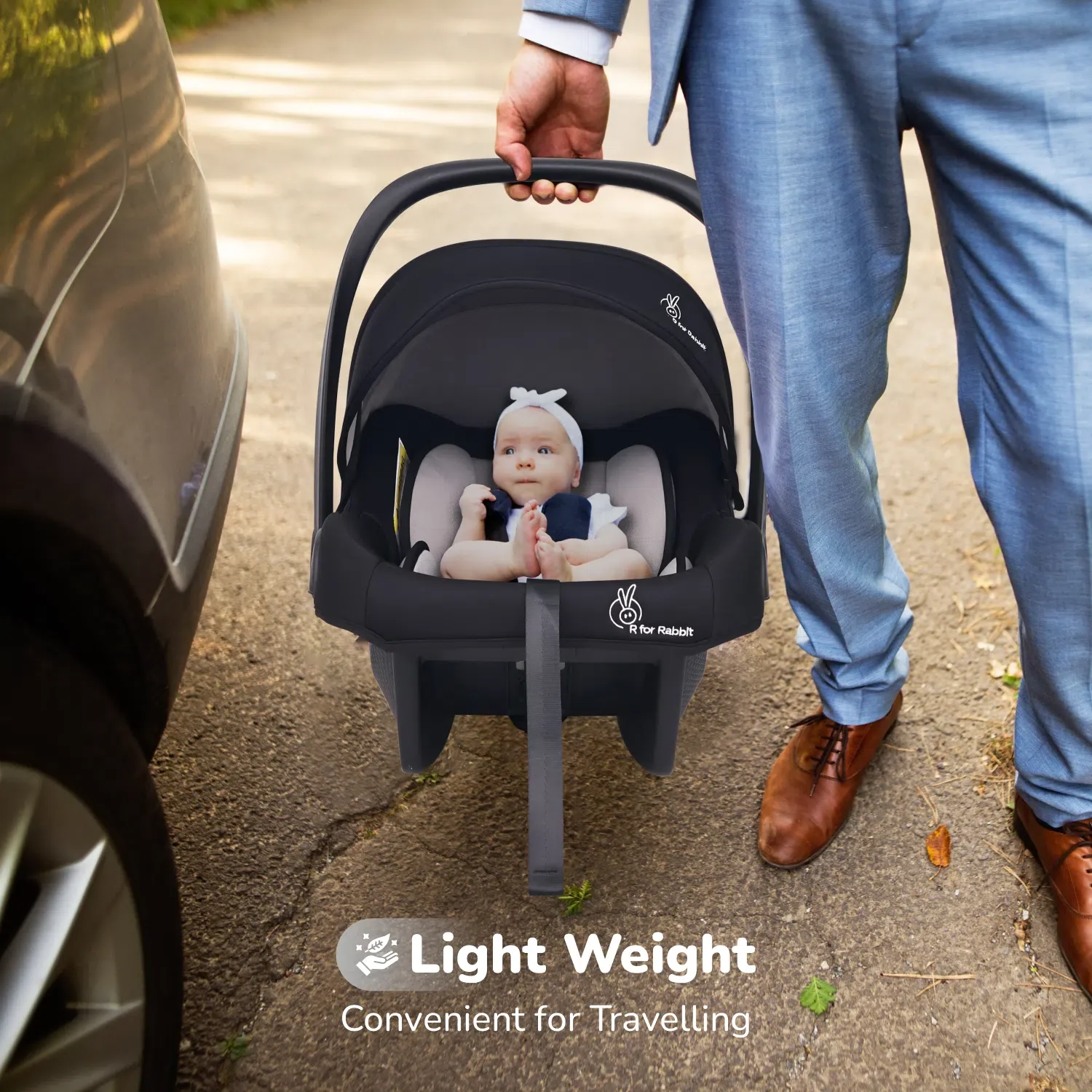 Picaboo NXG 4 In 1 Multipurpose Baby Carry Cot With Personalized Name Tag - Black Grey - Image 9