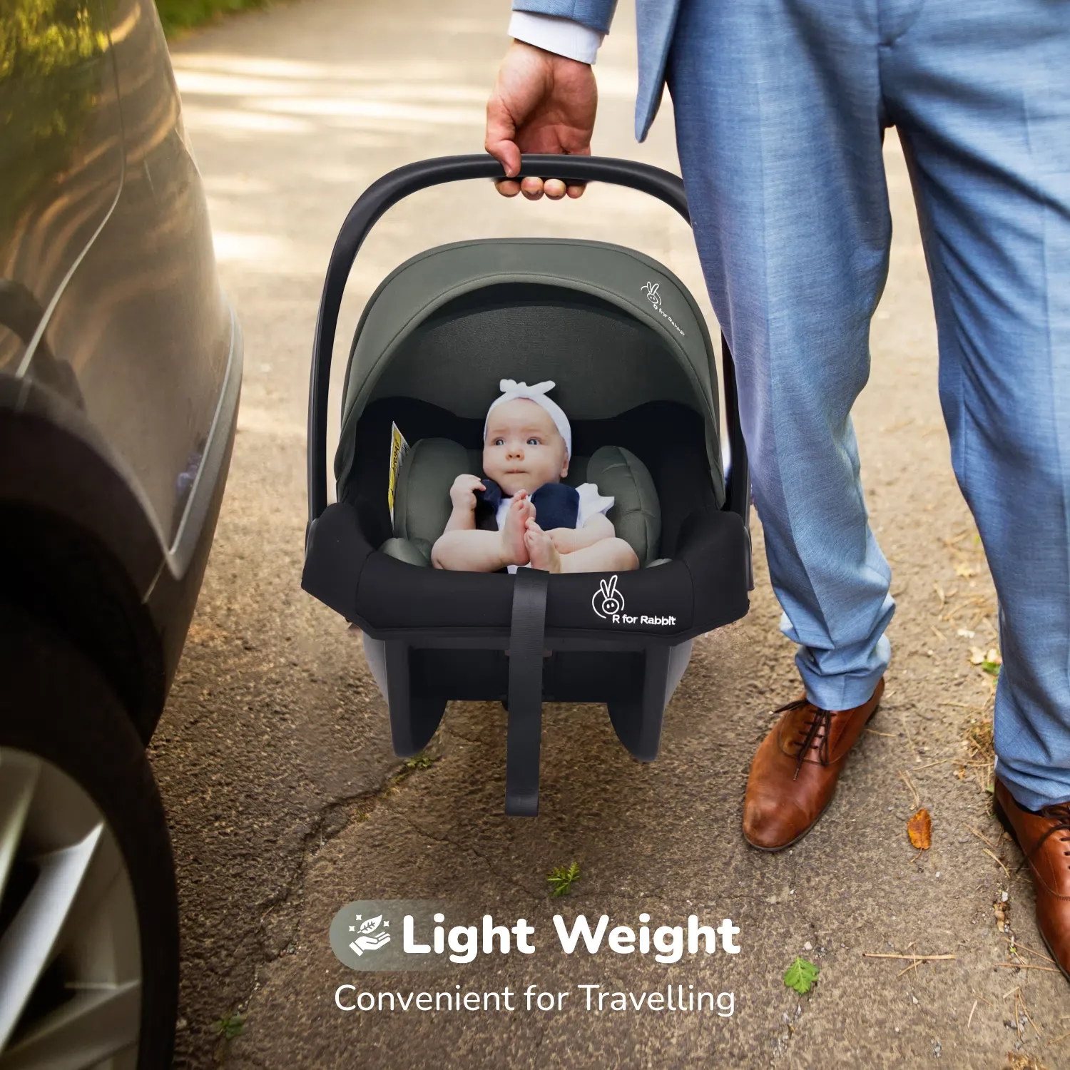 Picaboo NXG 4 In 1 Multipurpose Baby Carry Cot With 3-Point Safety Harness - Green Black - Image 7