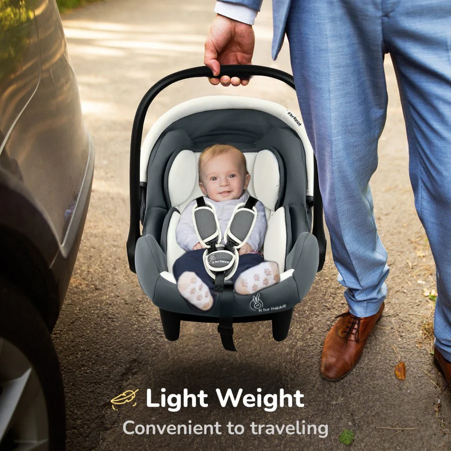 Picaboo Sportz Baby Carry Cot With Personalized Name Tag - Light Grey - Image 5