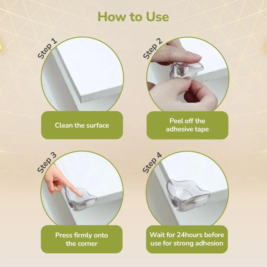 Protector Plus Corner Cushion Guard BPA-Free Baby Safety Corners - Image 5