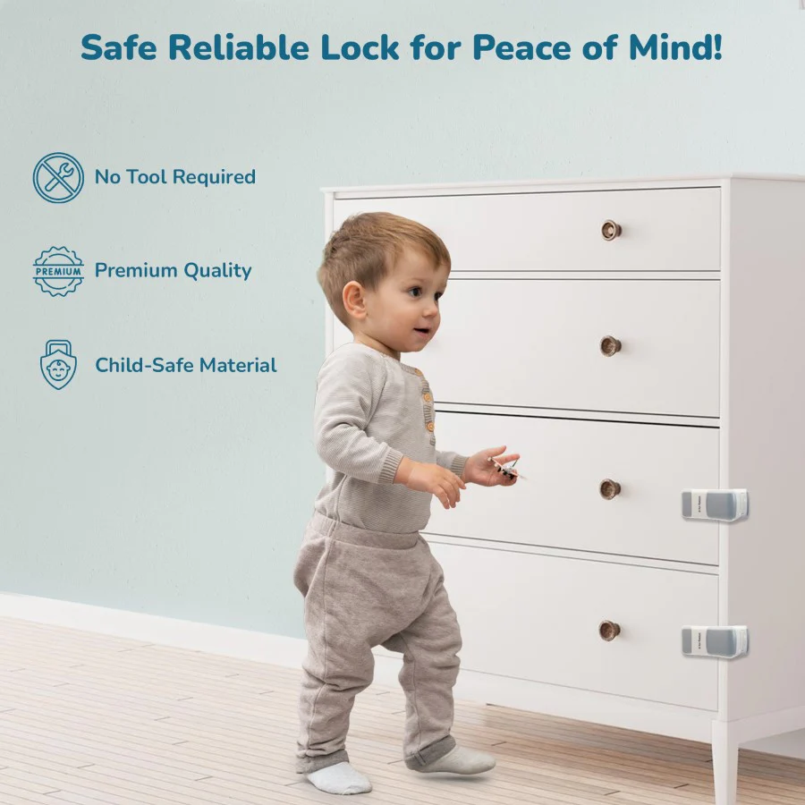 Protector Plus Drawer Locker Baby Safety Lock for Drawers - Image 3