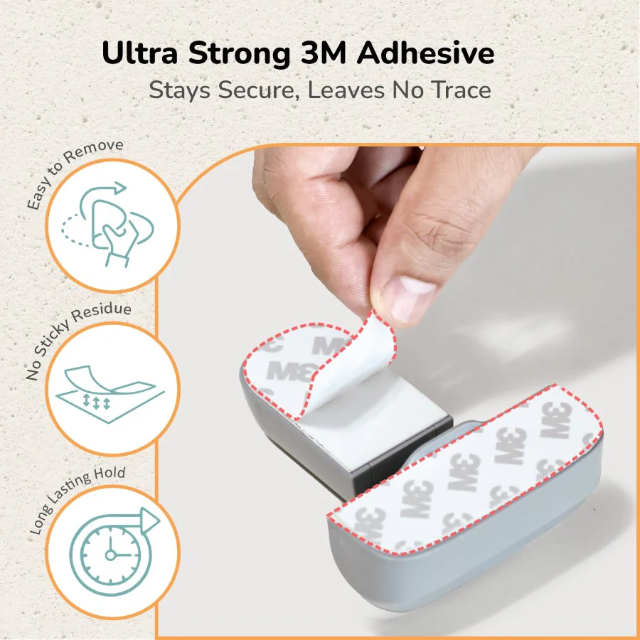 Protector Plus Fridge Locker Baby Safety Fridge Lock with 3M Adhesive - Image 2