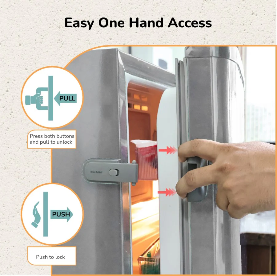 Protector Plus Fridge Locker Baby Safety Fridge Lock with 3M Adhesive - Image 3