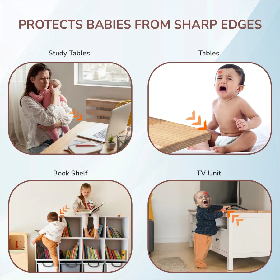 Protector Plus Safe-Edge Cushion Guards Baby Edge Protector With Long-Lasting 3M Adhesive - Image 2
