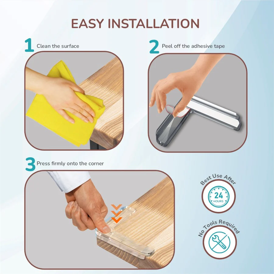 Protector Plus Safe-Edge Cushion Guards Baby Edge Protector With Long-Lasting 3M Adhesive - Image 4