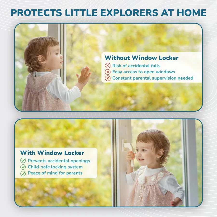 Protector Plus Window Locker Adjustable Baby Safety Window Lock - Image 15