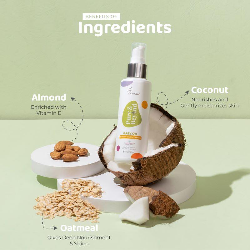 Pure & Beyond Cold Pressed Almond & Coconut Oil for Hair & Massage - Image 10