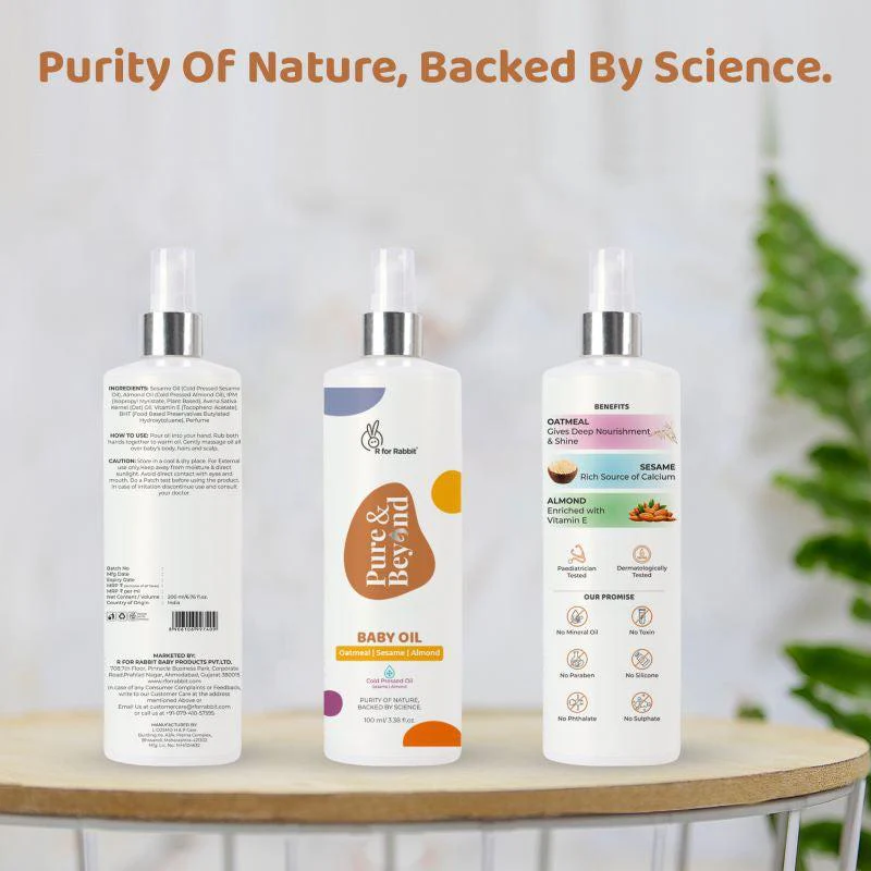 Pure & Beyond Cold Pressed Almond & Seasame Oil for Hair & Massage - Image 7