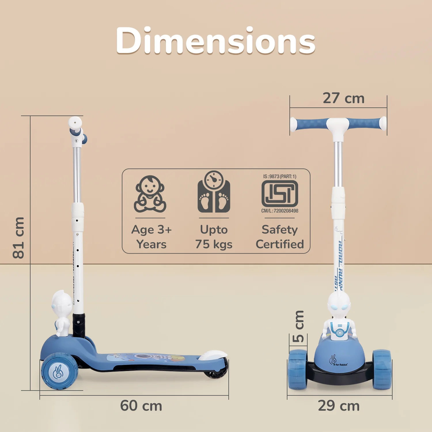 Road Runner Astro Scooter For Kids With PU LED Wheels - Image 18