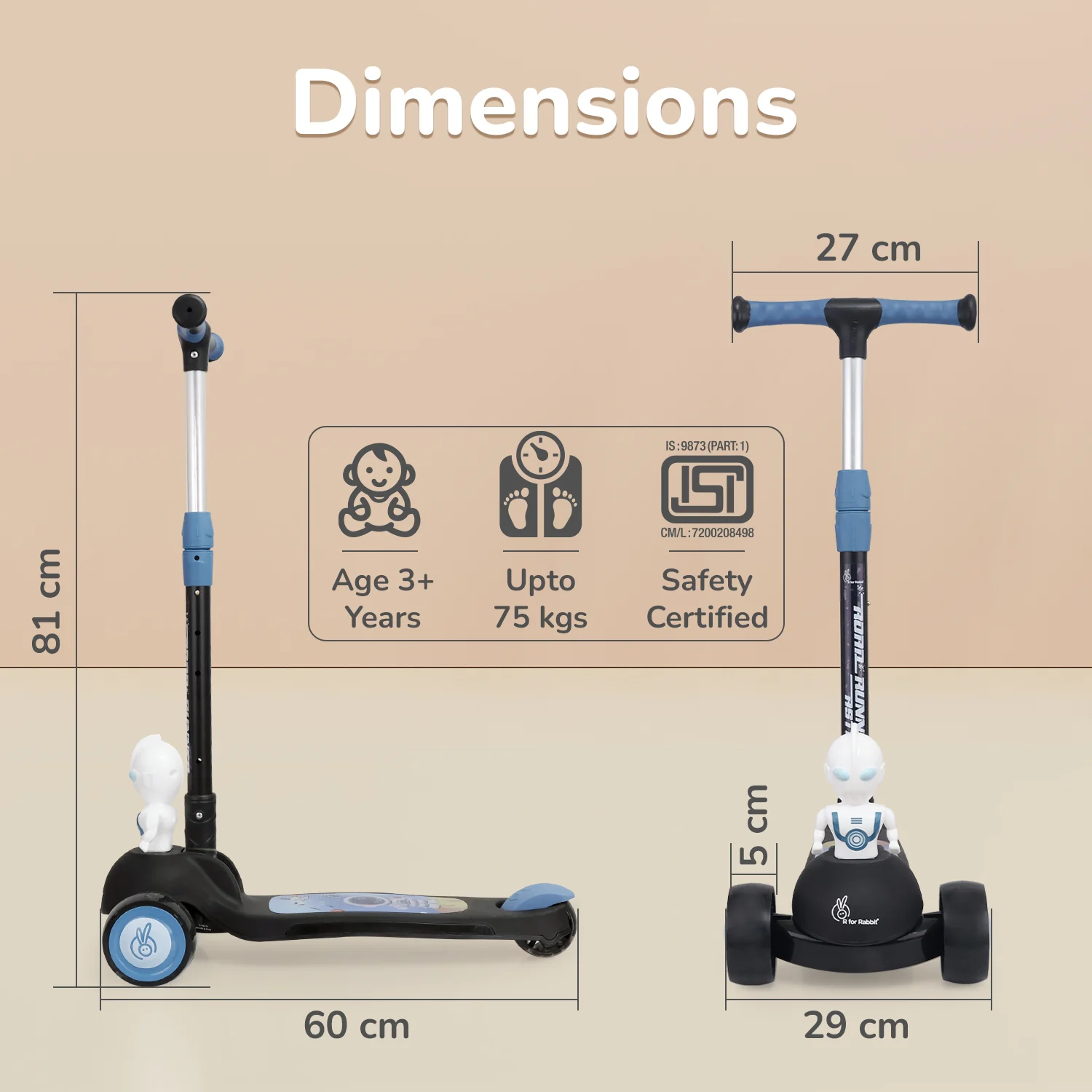Road Runner Astro Scooter For Kids With PU LED Wheels - Image 8