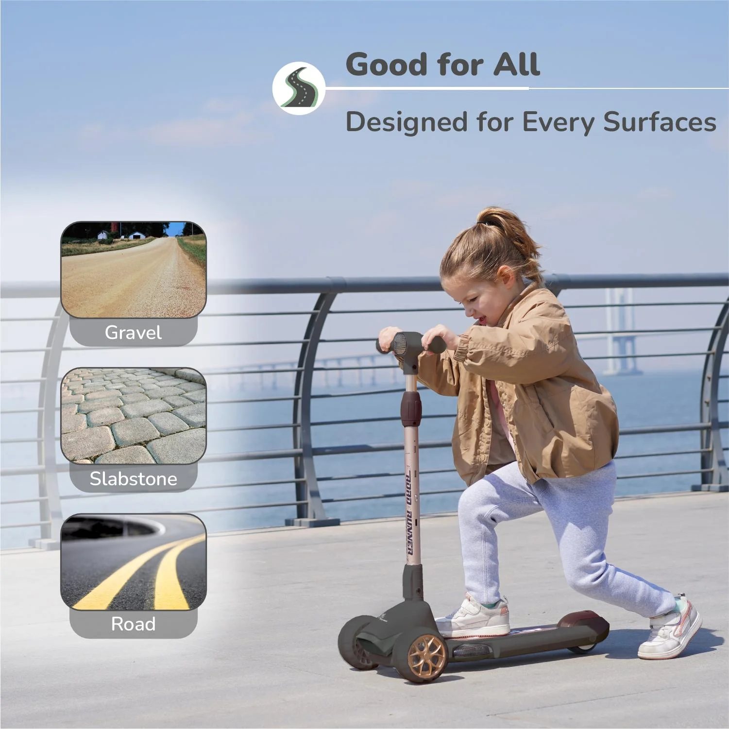 Road Runner Blaze Scooter For Kids  With PU LED Wheels And LED lights - Image 6