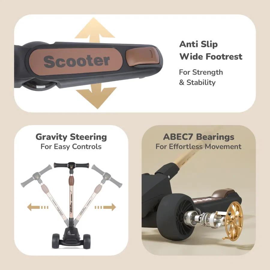 Road Runner Blaze Scooter For Kids  With PU LED Wheels And LED lights - Image 8