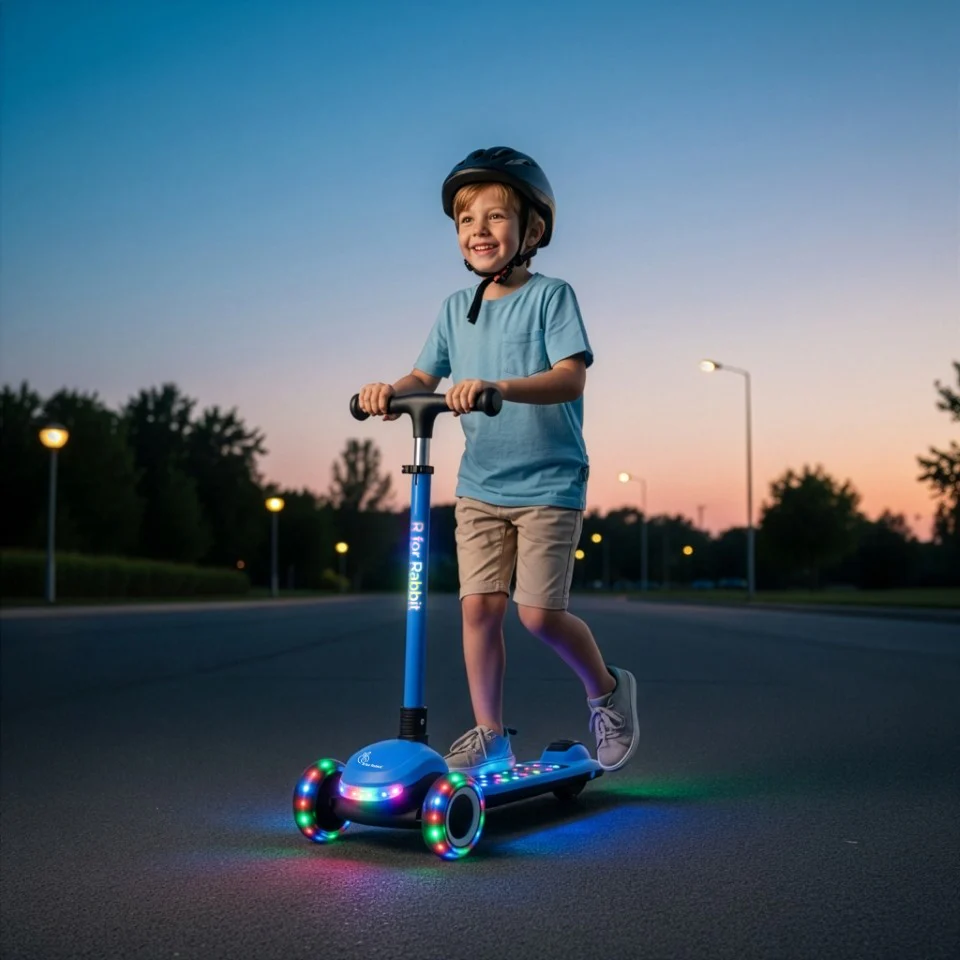 Road Runner Jazz Scooter for Kids With ABEC7 Bearings, LED PU Wheels & Foldable Frame