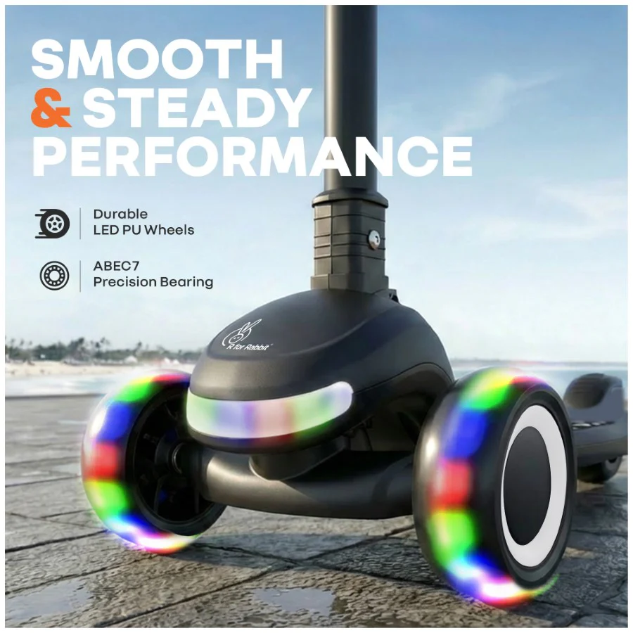 Road Runner Jazz Scooter for Kids With ABEC7 Bearings, LED PU Wheels & Foldable Frame - Image 16