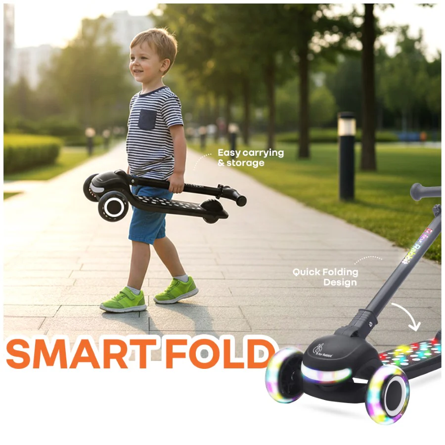 Road Runner Jazz Scooter for Kids With ABEC7 Bearings, LED PU Wheels & Foldable Frame - Image 17