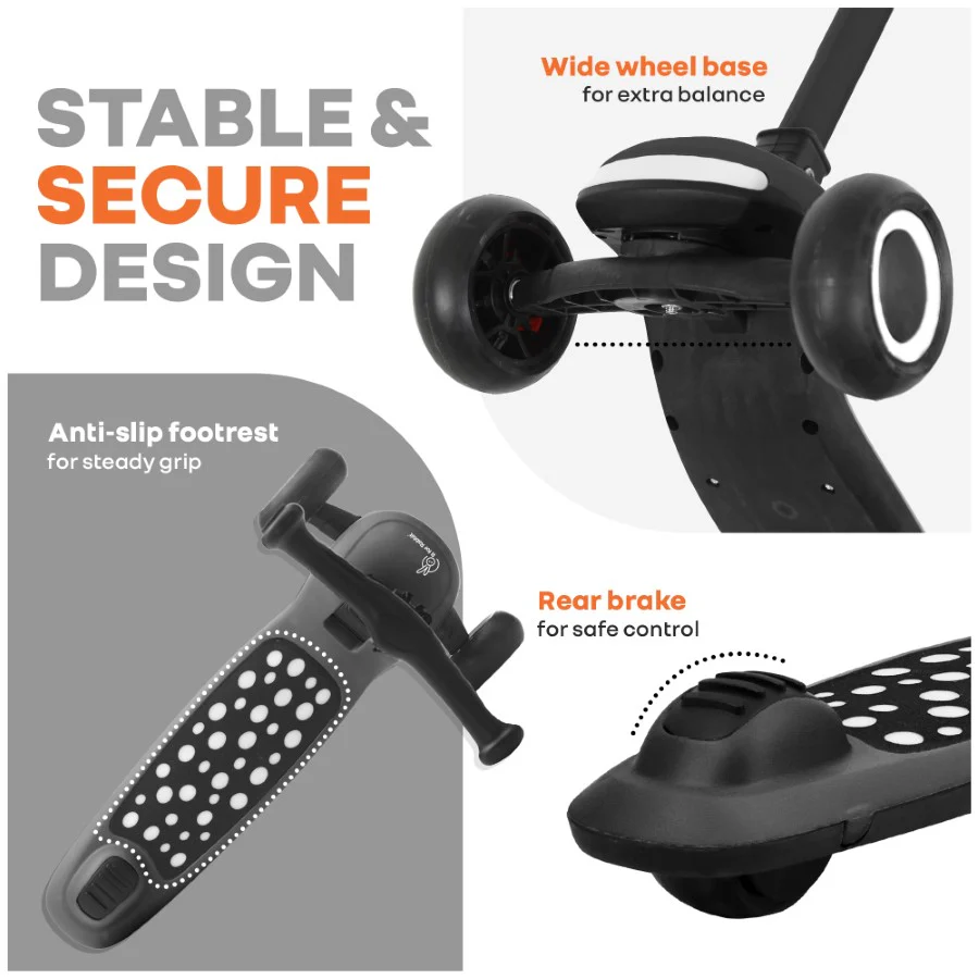 Road Runner Jazz Scooter for Kids With ABEC7 Bearings, LED PU Wheels & Foldable Frame - Image 18