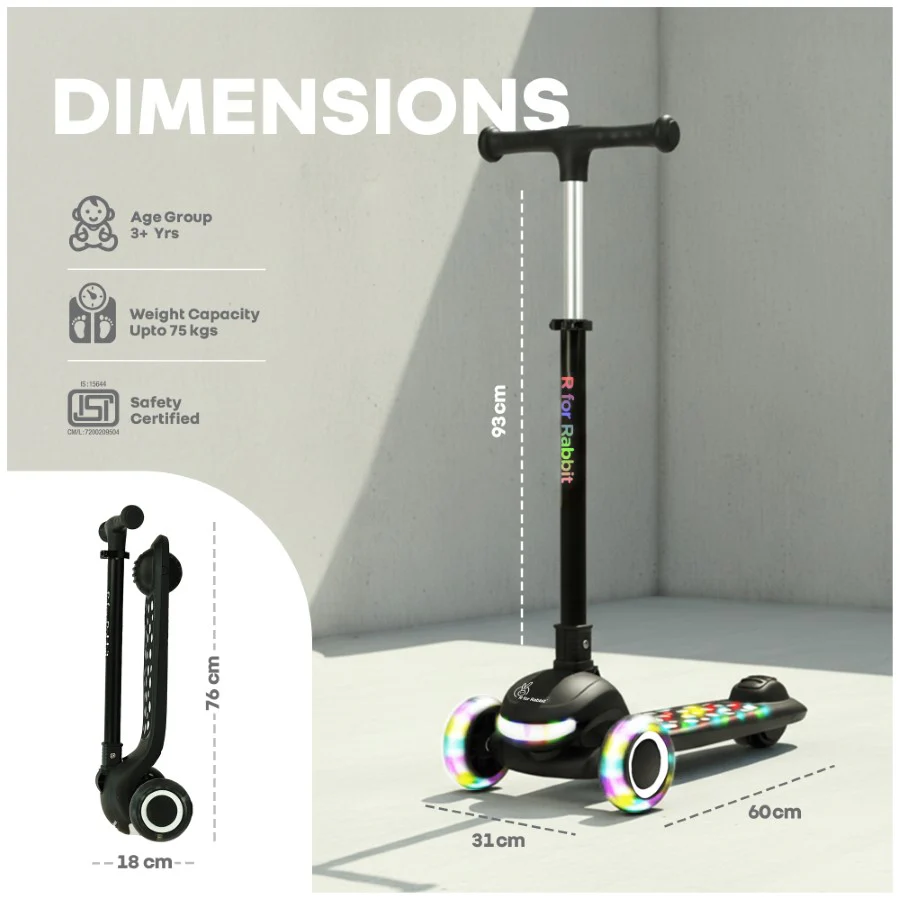 Road Runner Jazz Scooter for Kids With ABEC7 Bearings, LED PU Wheels & Foldable Frame - Image 20