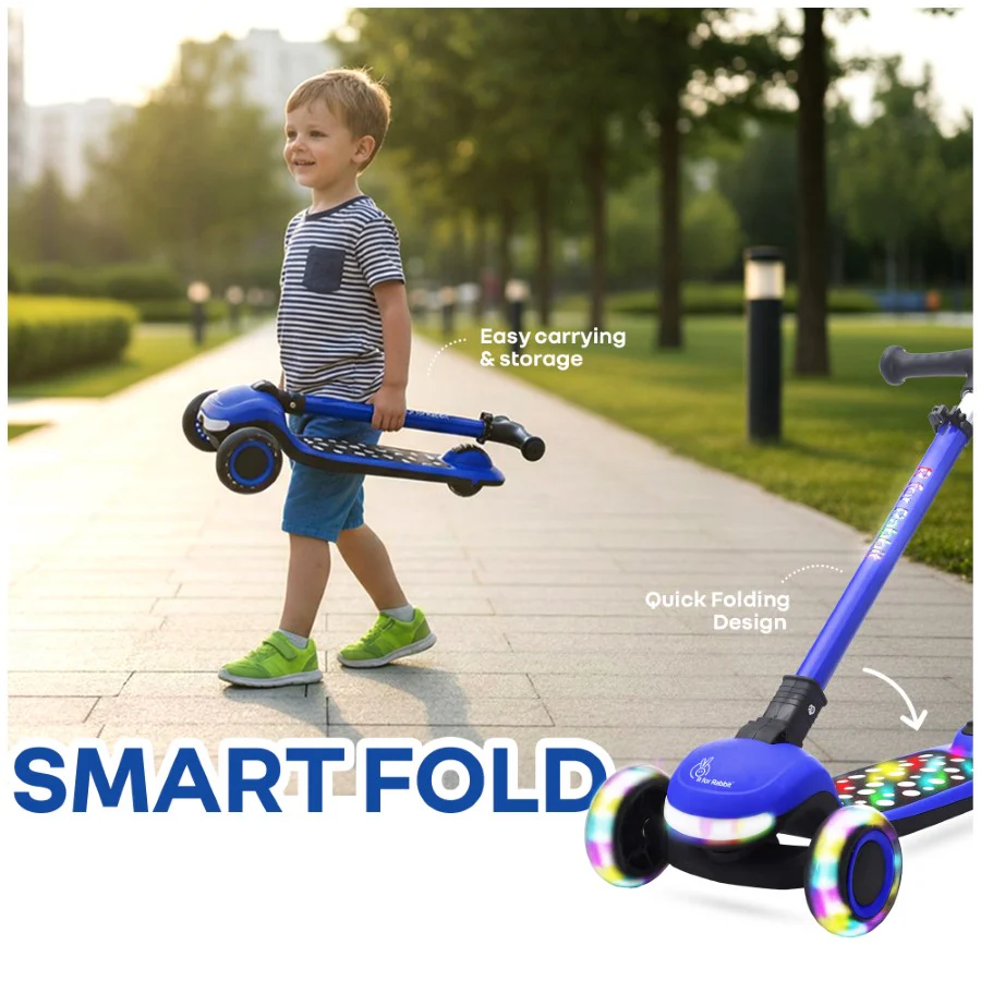 Road Runner Jazz Scooter for Kids With ABEC7 Bearings, LED PU Wheels & Foldable Frame - Image 7