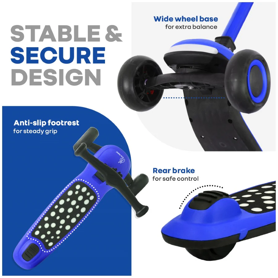 Road Runner Jazz Scooter for Kids With ABEC7 Bearings, LED PU Wheels & Foldable Frame - Image 8