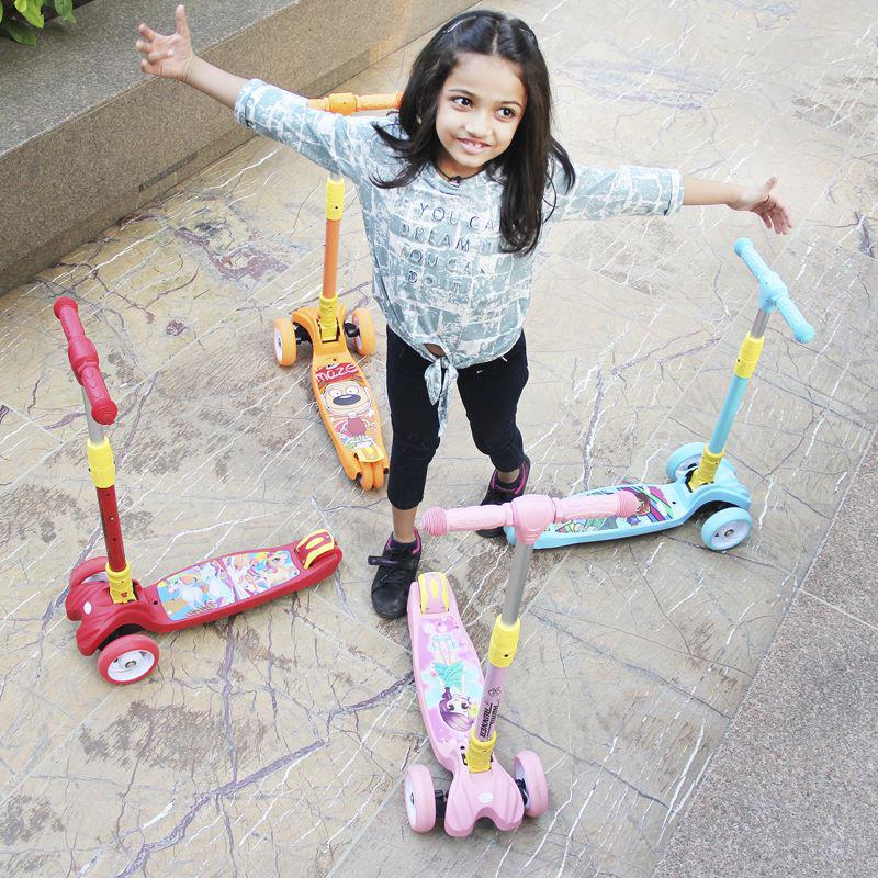 Road Runner Scooter For Kids - PU LED Wheels, 4 Level Height Adjustment, Anti Slip Deck, Safety Certified, 3-Wheel scooter, Easy use, 3-7years - Image 38