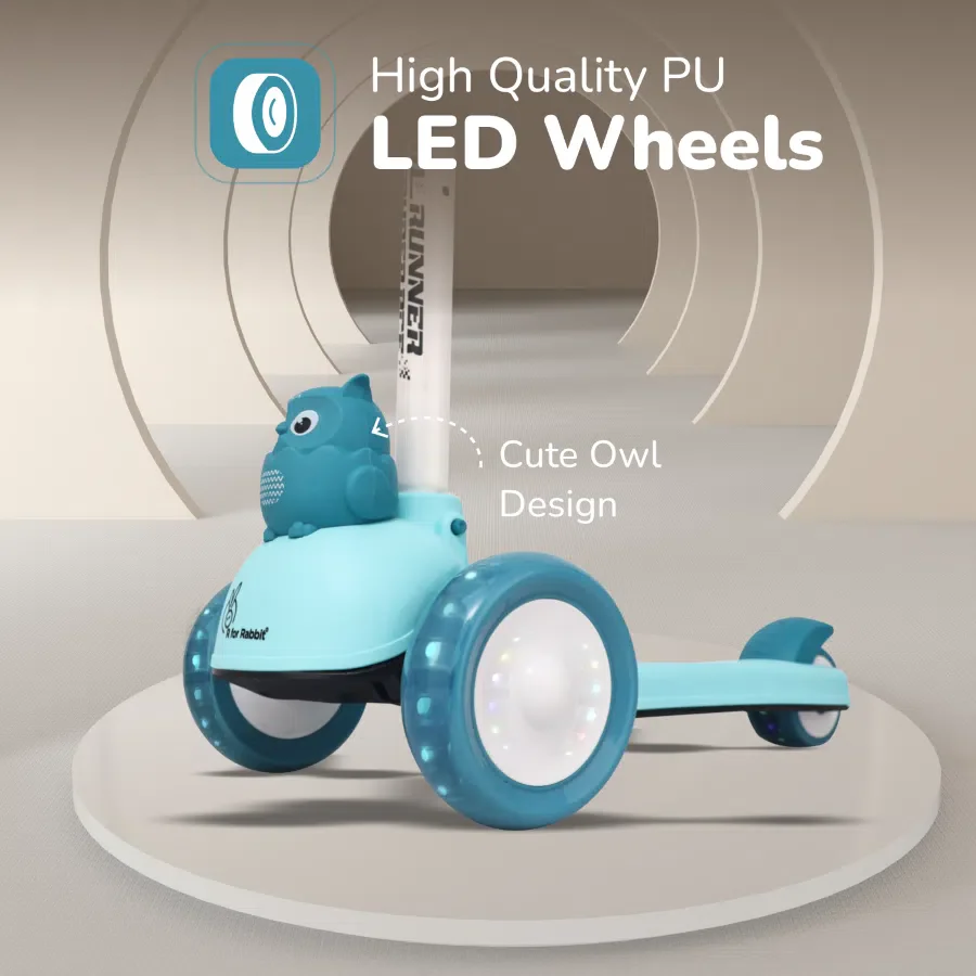Road Runner Ryder Ace Kids Scooter with PU LED wheels & Multi-Level Height Adjustment - Image 10