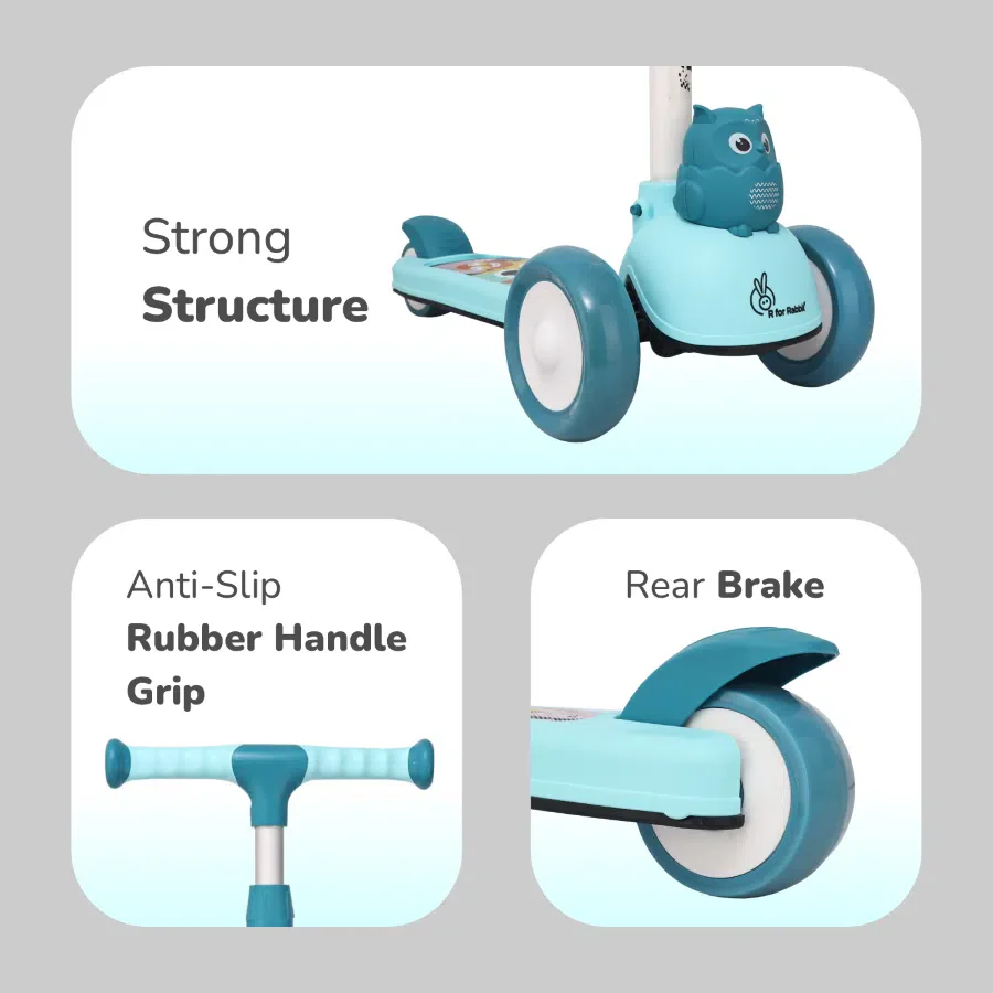 Road Runner Ryder Ace Kids Scooter with PU LED wheels & Multi-Level Height Adjustment - Image 15