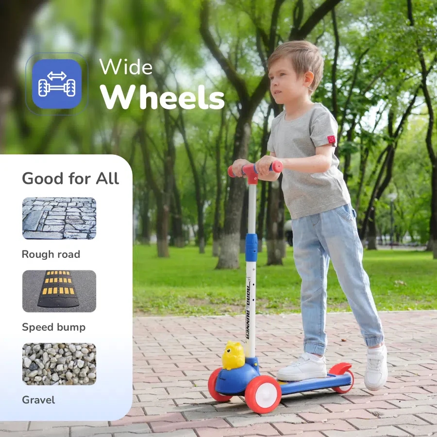 Road Runner Ryder Ace Kids Scooter with PU LED wheels & Multi-Level Height Adjustment - Image 4