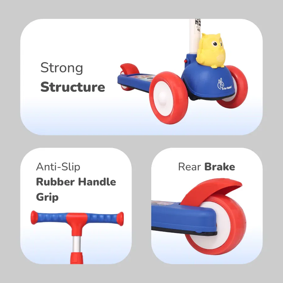 Road Runner Ryder Ace Kids Scooter with PU LED wheels & Multi-Level Height Adjustment - Image 7