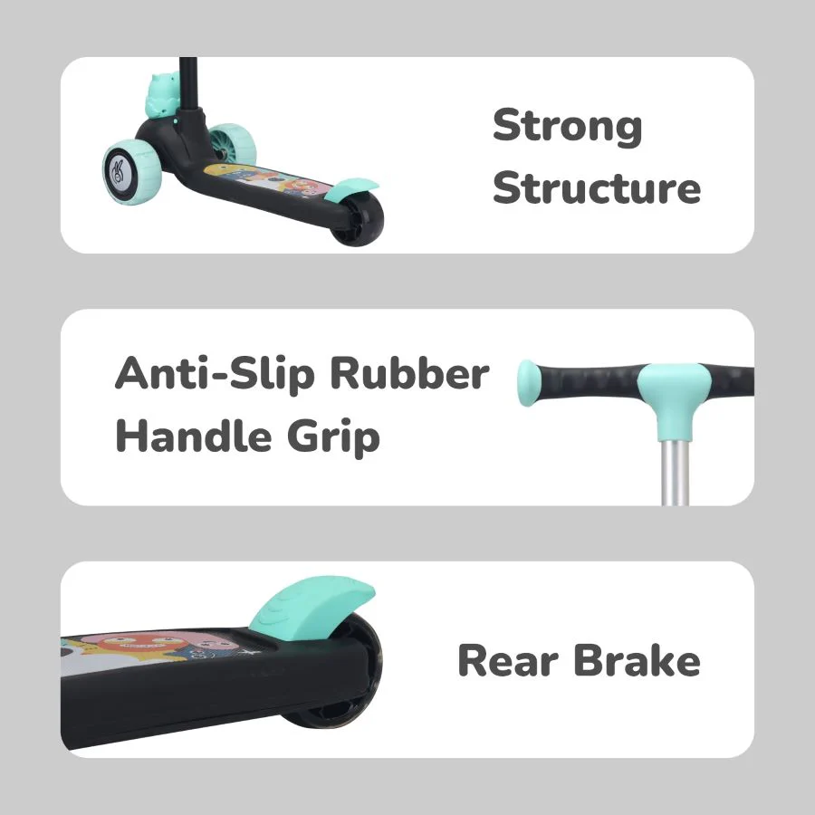 Road Runner Ryder Kids Scooter - PU LED wheels & Multi-Level Height Adjustment - Image 15