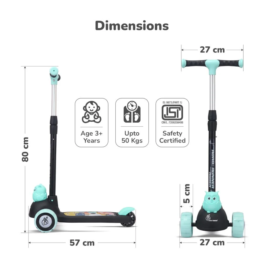 Road Runner Ryder Kids Scooter - PU LED wheels & Multi-Level Height Adjustment - Image 16