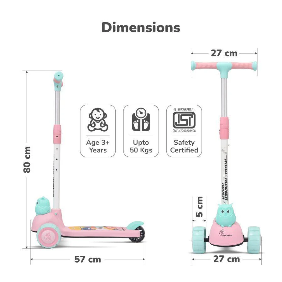 Road Runner Ryder Kids Scooter - PU LED wheels & Multi-Level Height Adjustment - Image 8