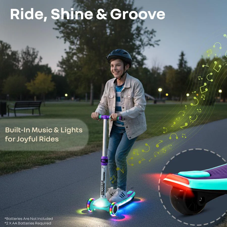 Road Runner Stellar - LED Scooter for Kids with Bluetooth Music, Adjustable Height & Smooth Ride - Image 11