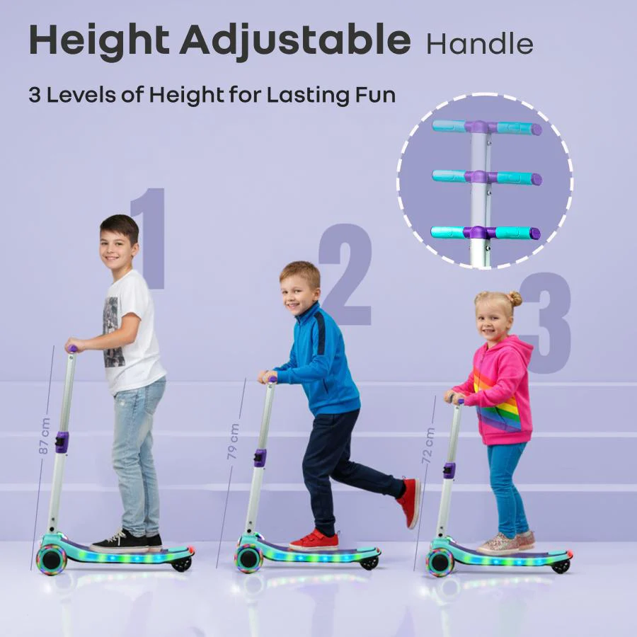 Road Runner Stellar - LED Scooter for Kids with Bluetooth Music, Adjustable Height & Smooth Ride - Image 14