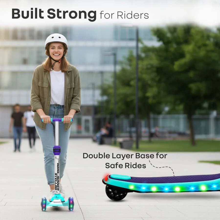 Road Runner Stellar - LED Scooter for Kids with Bluetooth Music, Adjustable Height & Smooth Ride - Image 15