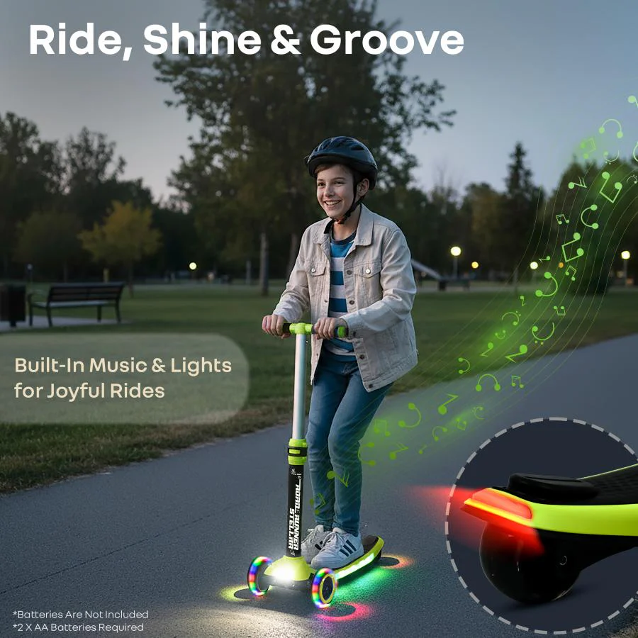 Road Runner Stellar - LED Scooter for Kids with Bluetooth Music, Adjustable Height & Smooth Ride - Image 20