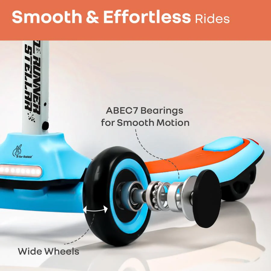 Road Runner Stellar - LED Scooter for Kids with Bluetooth Music, Adjustable Height & Smooth Ride - Image 4