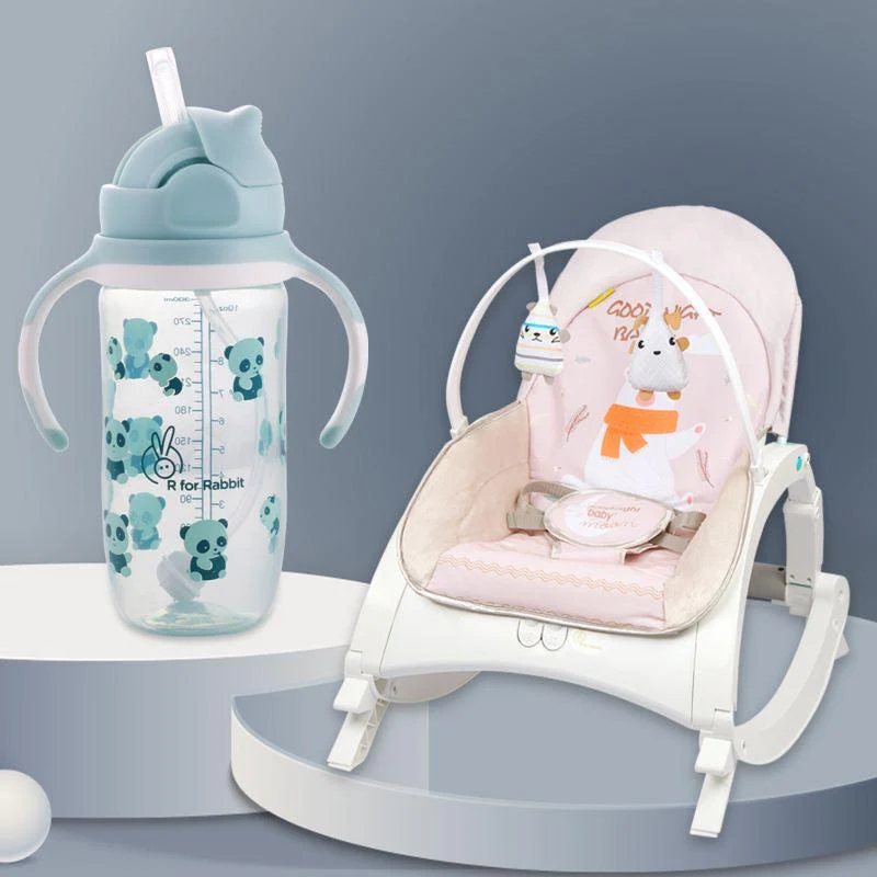 3 in 1 Rock N Play Baby Rocker + Bubble Sipper Bottle