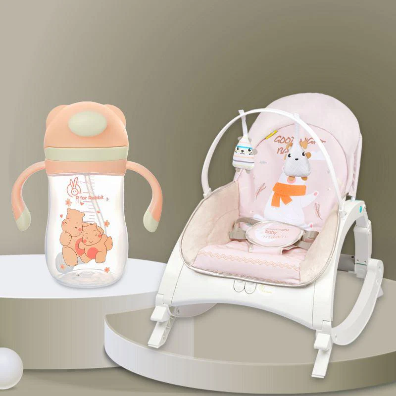3 in 1 Rock N Play Baby Rocker + Hippo Baby Straw Sipper