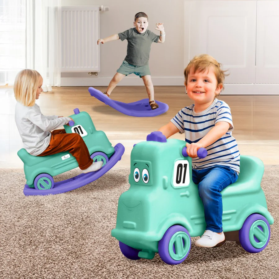 Rock N Ride 3-in-1 Balance Board, Ride On & Rocker for Kids (1-4 Years)