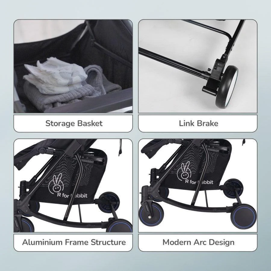 Rock N Roll 2 In 1 Baby Stroller Cum Rocker, Light Weight, Compact Travel Friendly, One Hand Fold - Blue - Image 8