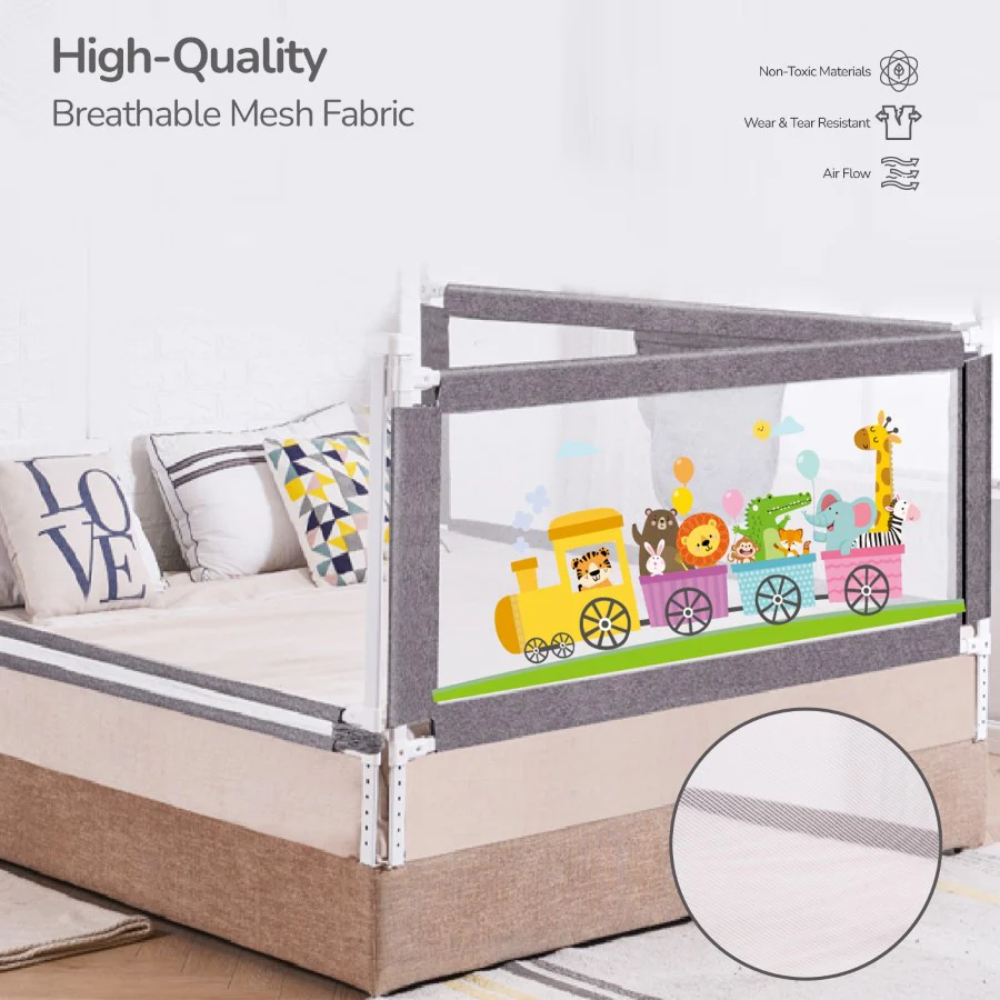 Safari Bed Rail for Baby Easy Install, Anti-Fall Safeguard for Toddler Safety - Image 10