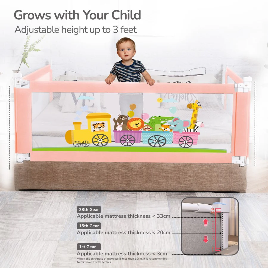 Safari Bed Rail for Baby Easy Install, Anti-Fall Safeguard for Toddler Safety - Image 20