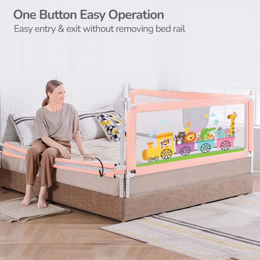 Safari Bed Rail for Baby Easy Install, Anti-Fall Safeguard for Toddler Safety - Image 22