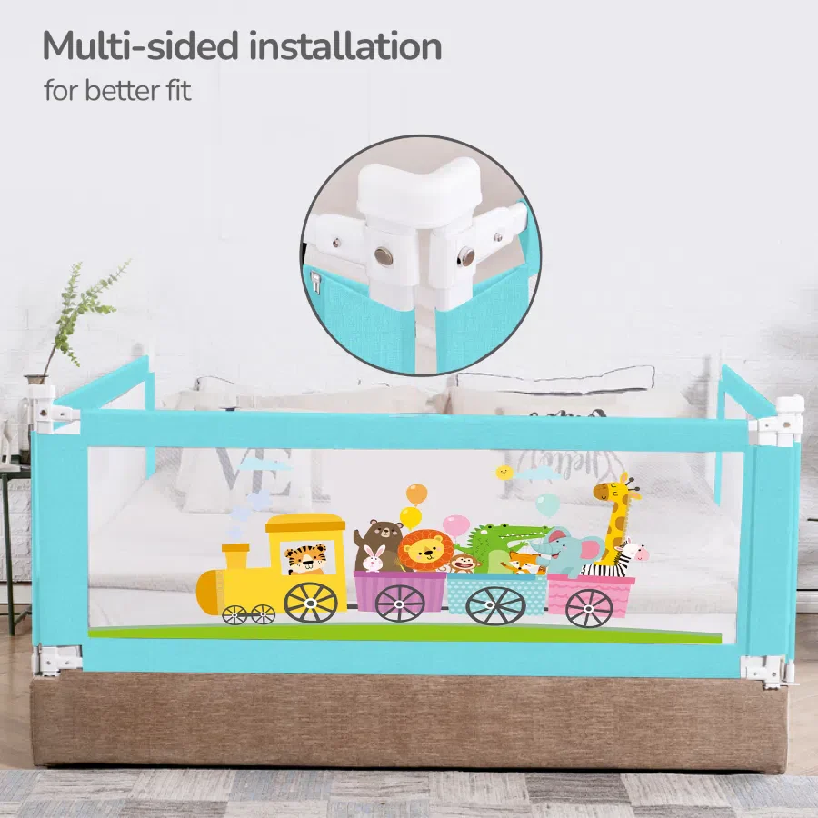 Safari Bed Rail for Baby Easy Install, Anti-Fall Safeguard for Toddler Safety - Image 3