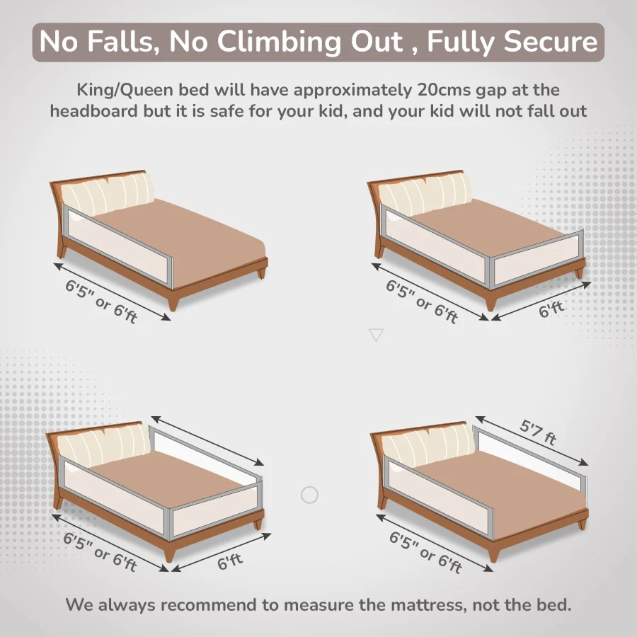 Safari Bed Rail for Baby Easy Install, Anti-Fall Safeguard for Toddler Safety - Image 8